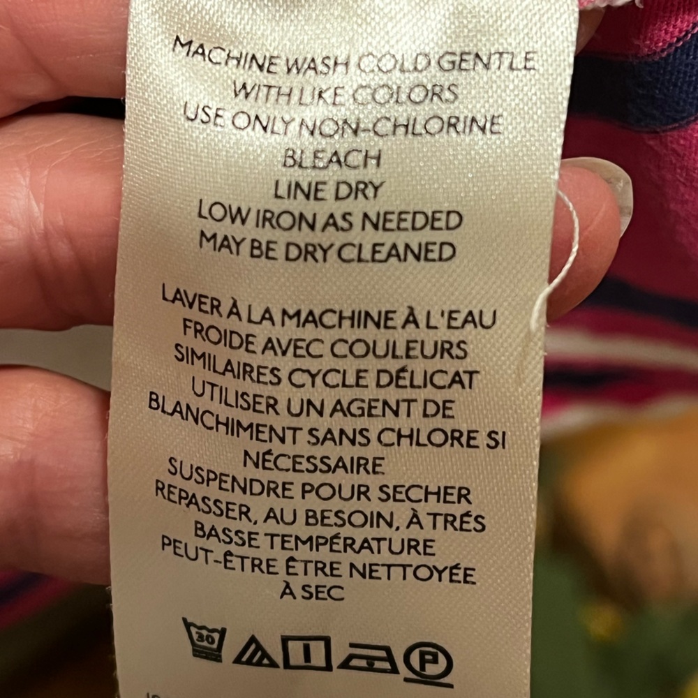 Anthropologie Pink and White Striped Short Sleeve Tee - Picture 6 of 7